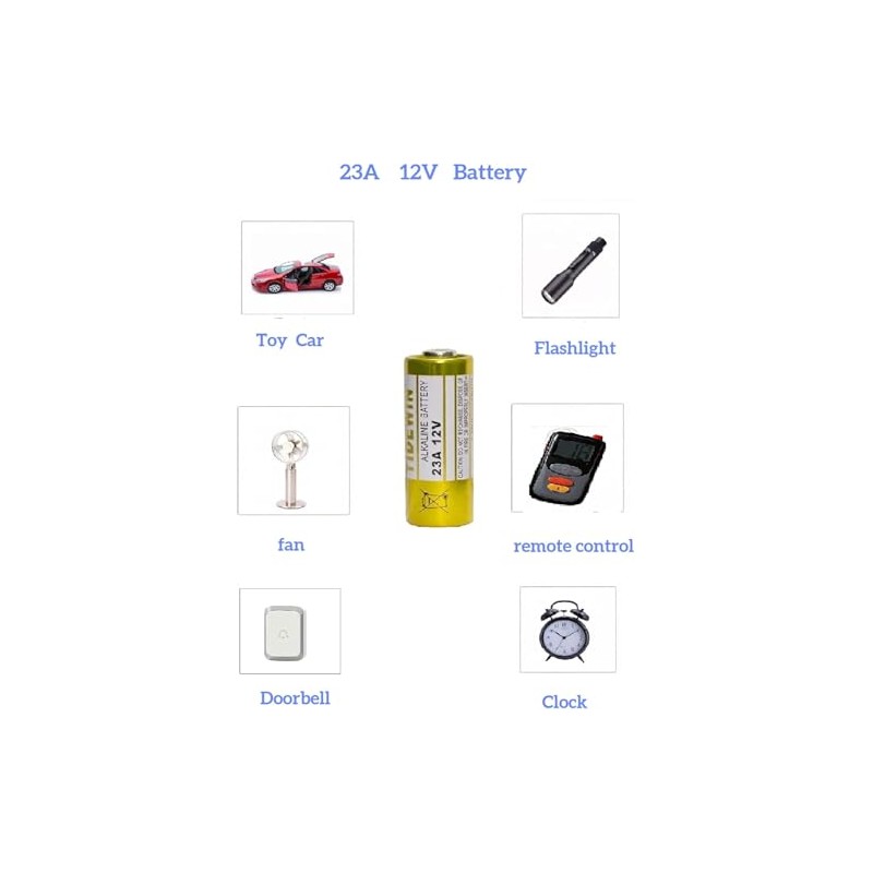 23A 12V Batteries for Doorbell and Remote Control, 12 V