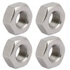 sourcingmap 4pcs M10 x 1mm Pitch Metric Fine Thread 304 Stainless Steel Hex Nuts