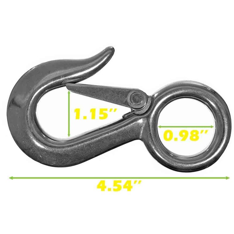 Rope & Cord Spring-Loaded Rigid Eye Safety Hook – Utility,