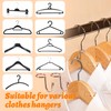 Sumnacon Hanger Hooks 30 Pcs Clothes Hanger Hooks Gold Metal
