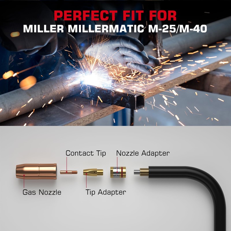 ARCCAPTAIN for Miller M-25/40 Welder Part .045" Contact Tip Nozzle