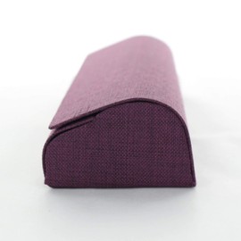 Megan 2946-04 Glasses Case, Stylish, Silky, Japanese Style, Kyomurasaki, Lightweight, Aluminum, Metal, Hard Case
