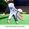 Boodun Unisex Adults 3-Finger Snooker Pool Cue Glove Billiards Shooters
