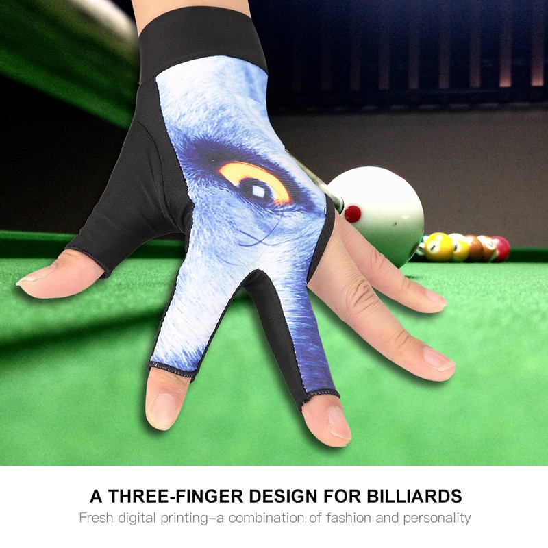 Boodun Unisex Adults 3-Finger Snooker Pool Cue Glove Billiards Shooters