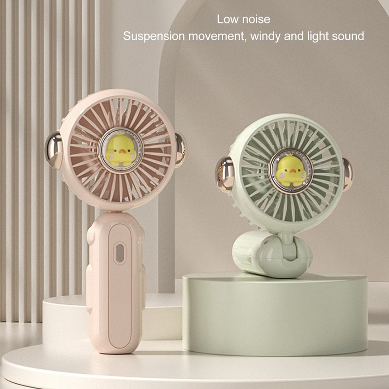 Foldable Mini Fan Cute Lightweight 900mAh Adjustable Low Noise Handheld