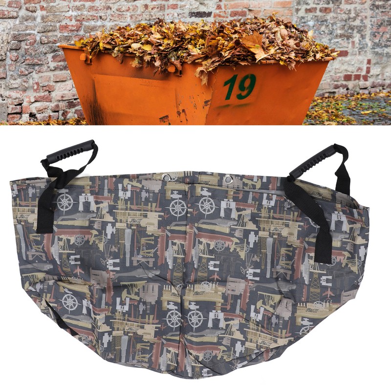 Garden Waste Bag Reusable Large Capacity Foldable Waterproof Dust Proof