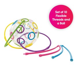Edushape 525021 Thread-O-Ball Toddler Toy for Boys & Girls 12 Months, Multicolour