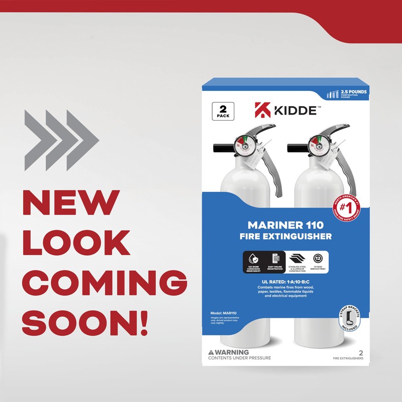 Kidde Fire Extinguisher for Boats, Single-Use 1A10BC, 2 Pack