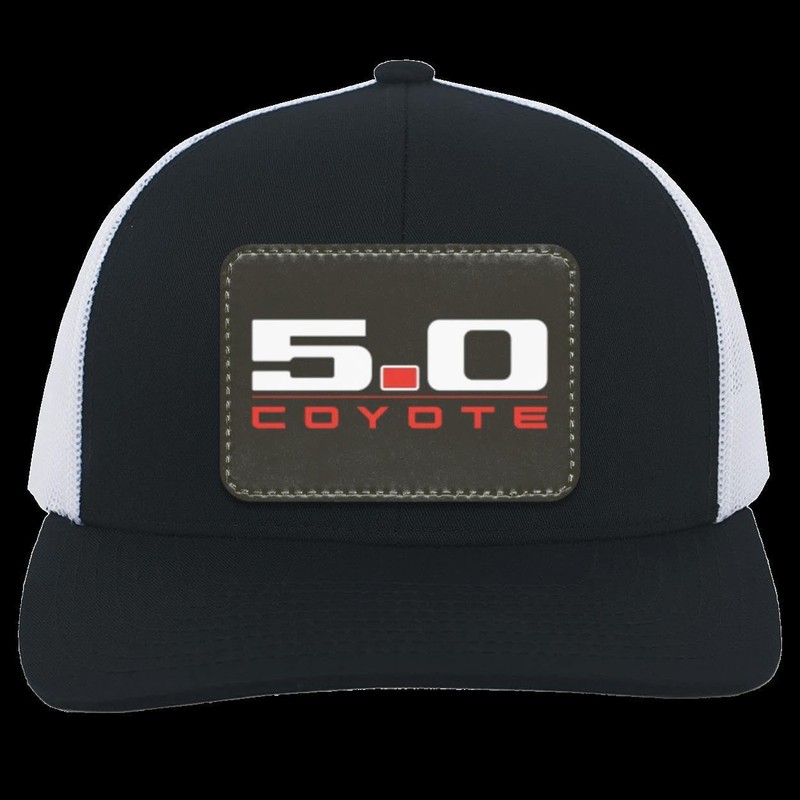 Coyote 5.0 S550 S197 Trucker Snap Back Hat Graphite/White/Rectangle