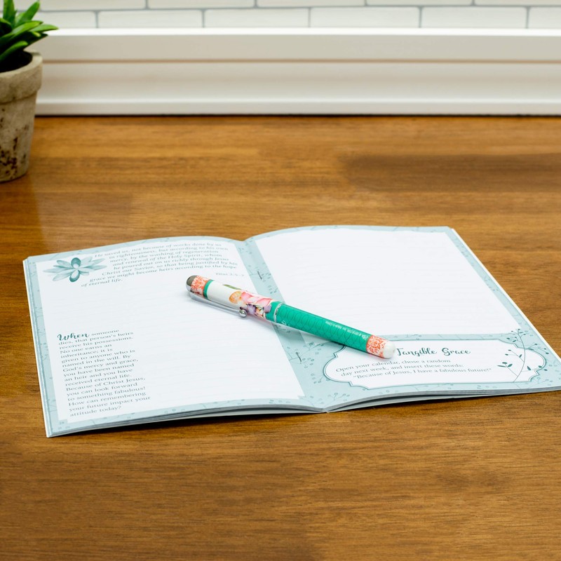 Christian Tools Affirmation Journal & Pen Gift Set-Abundant Grace (Ephesians