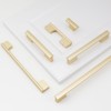 BUKOBYHE 10 Pack 5 Inch Brushed Gold Kitchen Cabinet Handles
