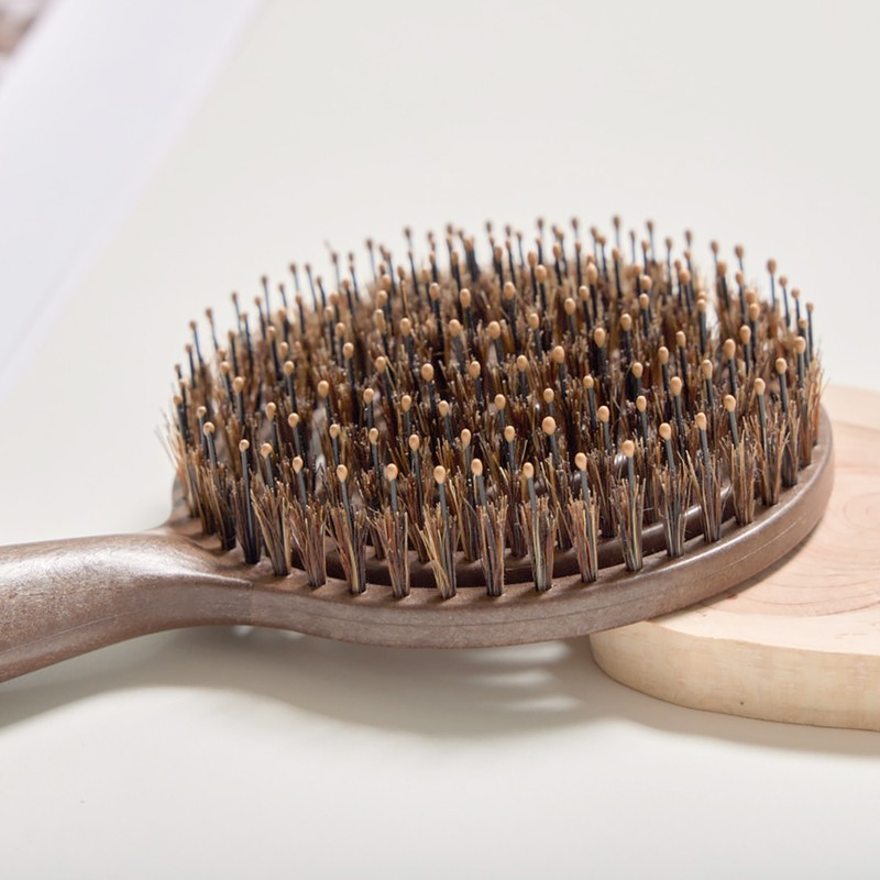 Yao Hairbrush [Reverse Wood Circle Boa] Root Volume Pig Hair