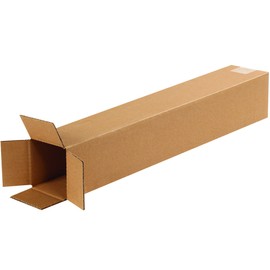 BOX USA 4x4x24 Tall Corrugated Boxes, Tall, 4L x 4W x 24H, Pack of 100 | Shipping, Packaging, Moving, Storage Box for Home or Business, Strong Wholesale Bulk Boxes