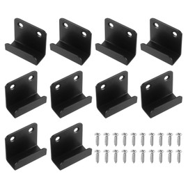 sourcing map 10 Pcs Stainless Steel Tile Hanger, Tile Display Wall Hanger Mounting Bracket Wall Mounted Hook Fastener Bracket for Mirrors Picture Frames, Black (Inner Width 15mm)