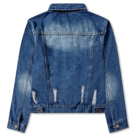 Cromoncent - chamarra vaquera clásica para niños y niñas, A- azul oscuro, 12-18 Meses