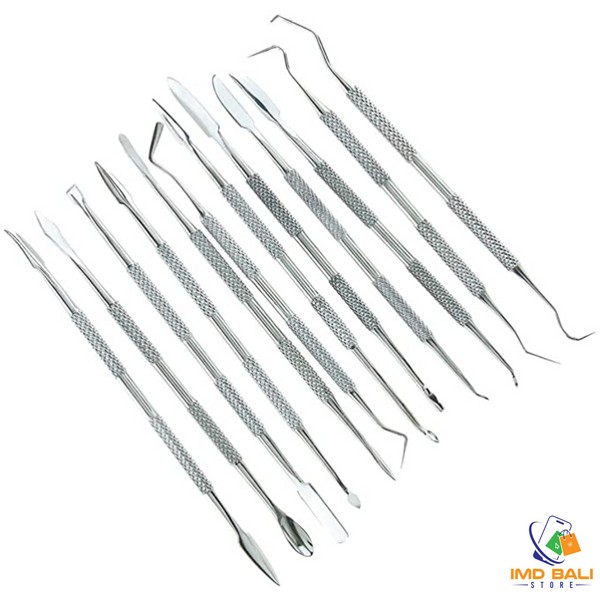 IMD BALI STORE 12 Pcs Stainless Steel Clay & Wax