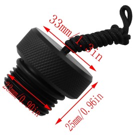 zalati Dust Plug Cap Cover with Rope Cord for Din Scuba Diving Tank Valve Protection