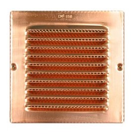 Copper Square Vent with Screen - 6" x 6"