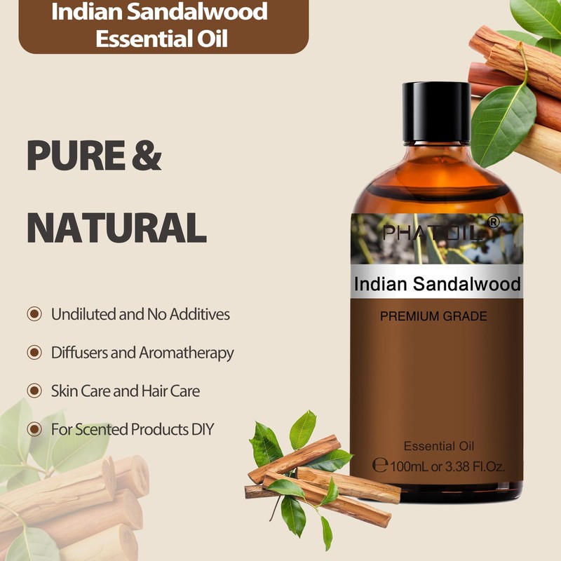 PHATOIL PHATOIL Indian Sandalwood Essential Oil and PHATOIL 20 Pcs