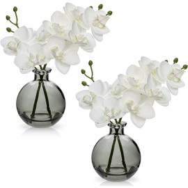 Villa Como Artificial Flower Soap Flower with Vase, Scandinavian Style, Phalaenopsis Orchid, Mother's Day, Interior Decoration, Vase Included, Soap Flower, Fake Flower, Tabletop, Birthday, Present,