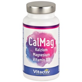 CAL & MAG & D3 - Organic Calcium + Magnesium in Ideal Ratio 2:1 + Vitamin D3 - for Bones, Muscles and Immune System* - High Dose - 90 Capsules (Monthly Pack)
