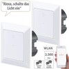 Luminea Home Control Lichtschalter WiFi: 2er-Set WLAN-Lichttaster, App, komp. zu