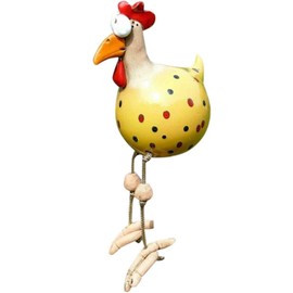 WINBST JTLB Decorative Chicken, Resin and Ceramic Rooster 25 cm, Garden Decoration Garden Stake Figure Patio Weatherproof