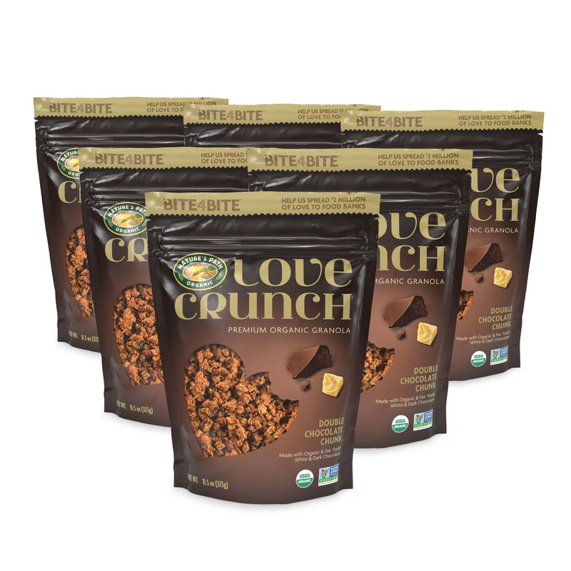 Love Crunch Organic Double Chocolate Chunk Granola, 11.5 oz (Pack