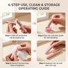 3 Pcs Silicone Round Head Lip Brushes Applicator with Cover