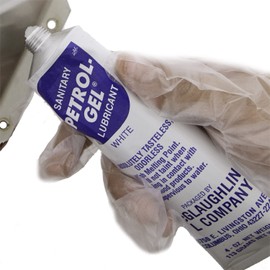 Petrol-Gel Food Safe Lubricating Grease Kit Includes 2 Tubes (4oz ea.) of petrogel Food Grade Lubricant Grease, 2 applicator Brushes, and 5 Pairs of Gloves