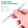 DECHOUS Tweezers for Stamps, Stainless Steel, Multi-purpose, Flat Point, Precision