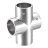 sourcing map Rail Cross Fitting 4-Way Zinc Alloy Pipe Connector