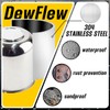 DewFlew 4Pcs 4.25" Push Through Wheel Center Caps Stainless Trailer