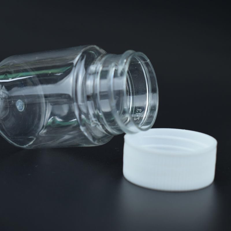 12PCS 15ML 0.5OZ Transparent Empty Pill Bottles with White Screw