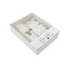 Generic Kit de Bautizo Blanco con ángel, vela cuadrada para