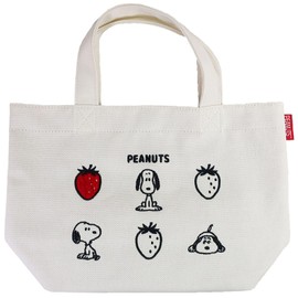 Nakajima Corporation Peanuts Snoopy Strawberry Mini Tote 206367-25 H 20 x W 30 D 10 cm