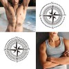 Tattoonova 6 Sheets Temporary Tattoo Men Adults Compass Party Favors