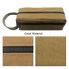 Enyuwlcm Heavy Canvas Stationery Large Pencil Bag with Handle Strap