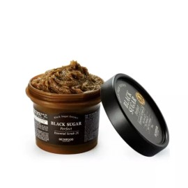 Skinfood 스킨푸드 블랙 슈가 퍼펙트 에센셜 스크럽 2X 210g Skin Food Black Sugar Perfect Essential Scrub 2X 210g [I agree]