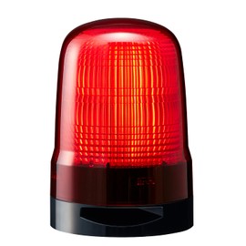 PATLITE SL10-M1KTB-R Indicator Light, Φ100 DC12-24V, Light Emitting Patterns (3 Types), Red, Buzzer, 2-Point Hole Mounting, Push-in Terminal Block