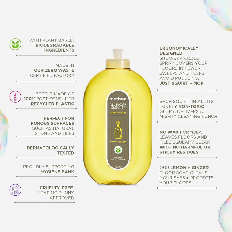 METHOD HOME CARE FLOOR CLNR LEMON GINGER 25OZ