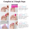 Boloshine Gel Nail Stickers for Toenails, 26 Pieces Semi-Hardened UV