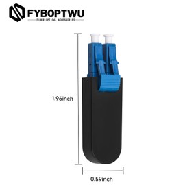 fyboptwu 2 Pcs Singlemode LC/UPC Fiber Optic Loopback Tester, Standard Duplex LC Connector, Loopback Adapter/Test Plug for Testing Applications