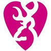 Browning Decal,Heartbreaker, 5" Pink