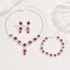 TTPSRY Wedding Jewellery Set Women's Necklace Earrings Bracelets in the