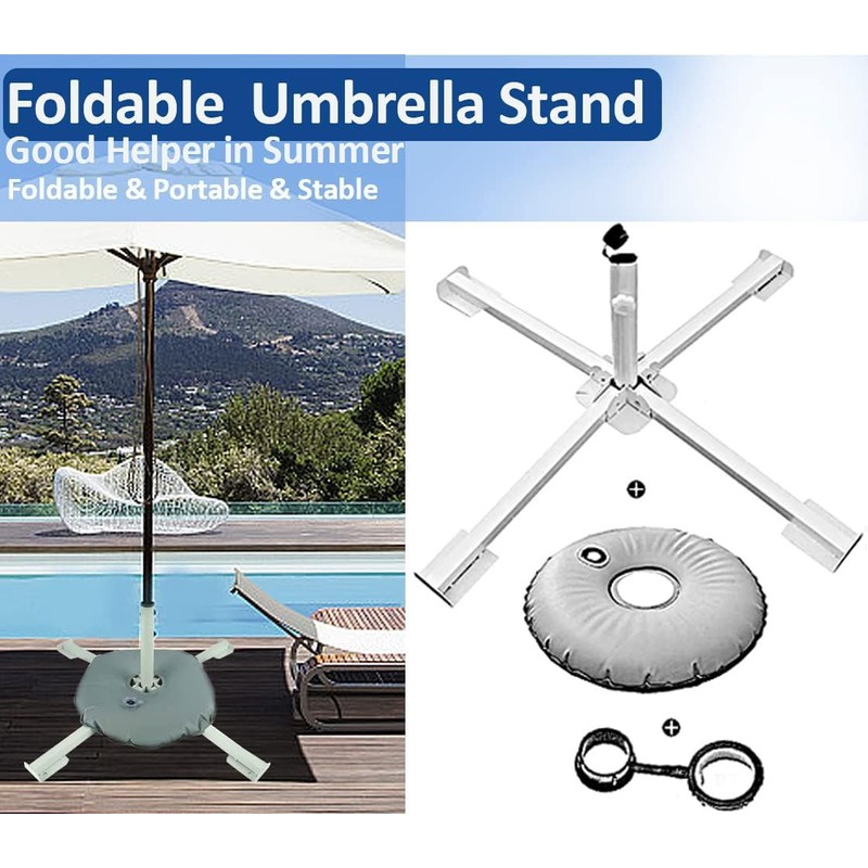 MILIMOLI Foldable Portable Beach Umbrella Stand - Portable Patio Umbrella