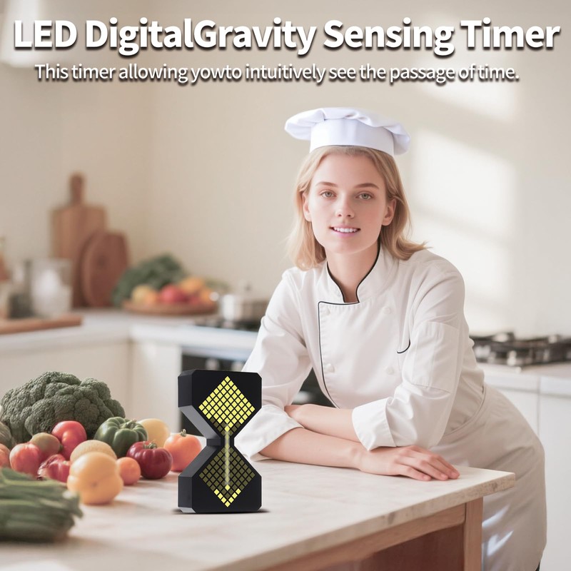 ShunChengFa LED Digital Electronic Hourglass Gravity Induction Timer, 1 to