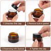 Amber Glass Empty Jar, Cream Jars for Filling, Pack of