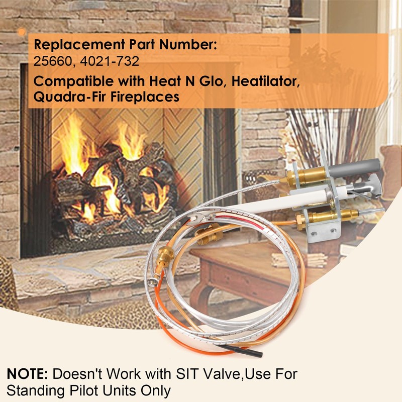Aibabcue 4021-732 Natural Gas Pilot Assembly Kits for Heat N