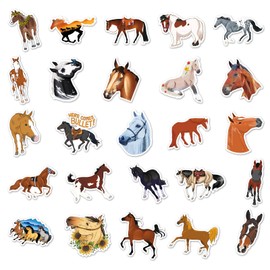Bric Dodo Pack of 50 Horse Stickers Water Bottles Laptop Phone Guitar Skateboard Computer Suitcase Bicycle Horse Vinyl Stickers Waterproof Aesthetic Stickers for Teenagers Children Adults